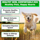 Dog Allergy Relief & Anti Itch Chews - Soothes Itchy Skin, Paws, Ears & Allergies - 120 Chews