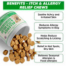 ITCH RELIEF & ALLERGY IMMUNE CHEWS - 240 ANTI ITCH CHEWS FOR DOGS