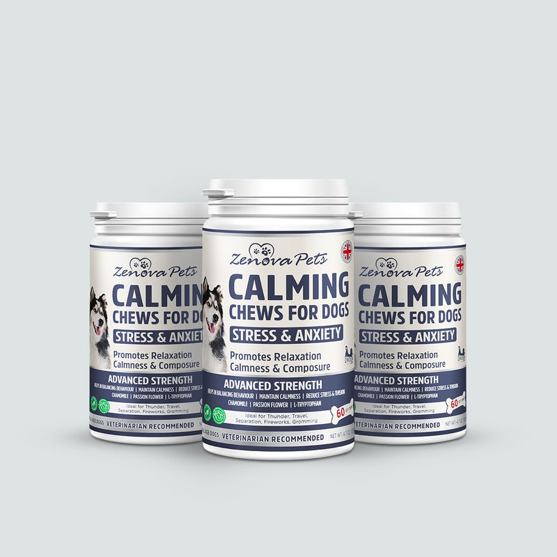 Dog Calming Treats for Stress, Aggression, Barking & Anxiety Relief UK MADE ( Pack of 3)