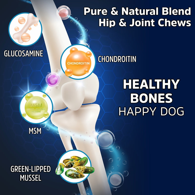 Advance Hip & Joint Supplement for Dogs - Mobility & Joint Health Support with Glucosamine (3 PACK)