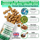 Probiotic for Dogs Gut Health, Prebiotic & Enzyme for Sensitive Tummy, UK MADE Dog Digestive Care